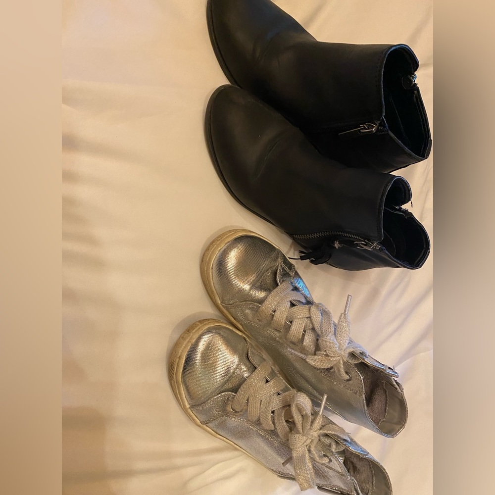 Two pairs of girls kidpik shoes size 2